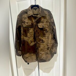 Banana Republic Oversized Map Print Jacket, M